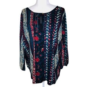 Stylish and Versatile: Lauren Ralph Lauren 100% Cotton Mixed Pattern Top Sz: 2X
